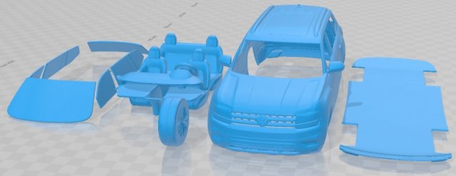 Volkswagen teramont 2020 imprimible coche vehiculo automotor espacio scalextric Tamiya rc miniz pasatiempo micro 3D print model - Mito3D