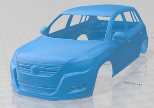 volkswagen tiguan 2010 imprimível corpo carro 3d impressão modelo in automotivo 3dexport fenda escalextrico tamiya rc miniz passatempo micro rastejante 3d print model - Mito3D