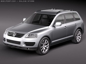 volkswagen touareg 2002 2007 2003 2004 2005 2006 suv offroad 4x4 germany 3d print model - Mito3D