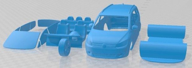 volkswagen turan 2011 yazdırılabilir araba 3d yazdır model in otomotiv 3dexport yuva ölçülü tamiya rc miniz hobi mikro 3d print model - Mito3D