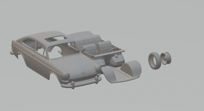 volkswagen tip 3 hızlı geri dönüş 3d yazdır model in araç 3dexport döküm sıcak tekerlekler tren h0 yuva araba rc rcmodel vw insanlar coupe fusca değişken böcek 3d print model - Mito3D