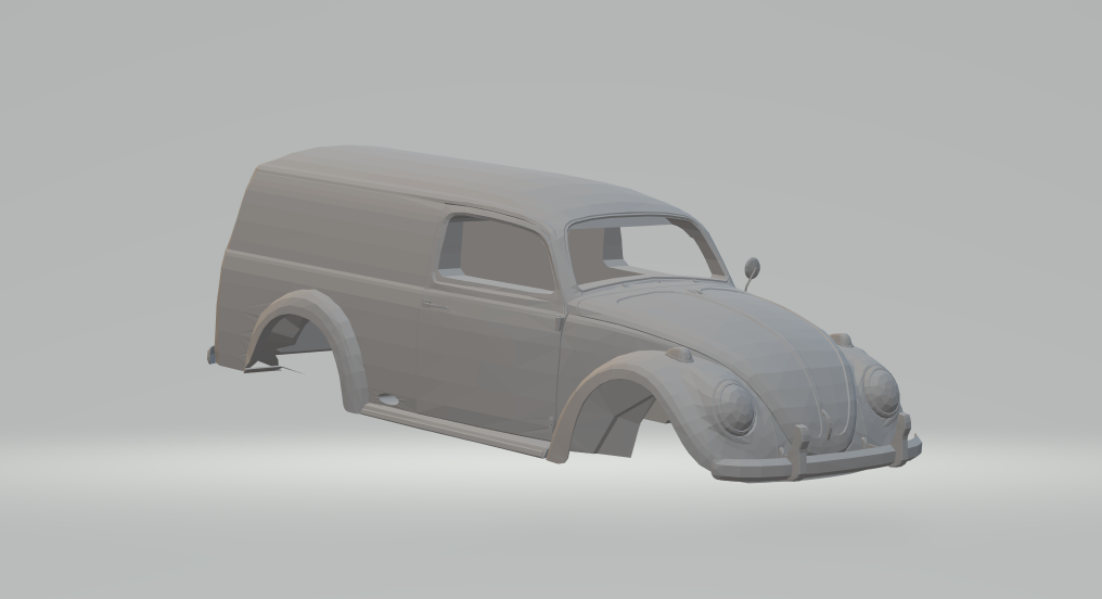 volkswagen kamyonet böcek teslimat 3d yazdır model in araç 3dexport sıcak tekerlekler döküm scx yuva araba slotcar stl yazdırılabilir rcmodel gmc traxxa kyosho scalterix chevrolet 3D print model - Mito3D