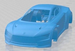 Volkswagen xl esporte 2014 imprimível corpo carro fenda escalextrico Tamiya rc miniz passatempo micro 3d print model - Mito3D