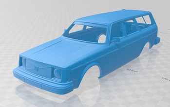 volvo 245 vagão de 1975 impressão do corpo carro printable o slot scalextric tamiya rc miniz hobby 3d print model - Mito3D