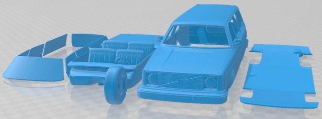 volvo 245 wagon 1975 printable car automotive slot scalextric tamiya rc miniz hobby micro diecast 3d print model - Mito3D
