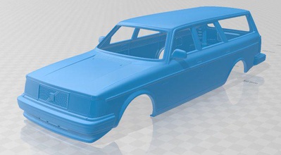 volvo 245 wagon 1984 imprimable corps de la voiture fente le système scalextric sport tamiya rc miniz passe-temps micro 3d print model - Mito3D
