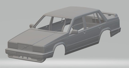 volvo 740 imprimível corpo carro 3d impressão modelo in automotivo 3dexport fenda escalextrico tamiya rc rádio controle concha 3d print model - Mito3D