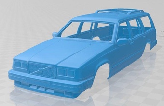 volvo 745 kombi us 1985 printable body car 3d print model in automotive 3dexport slot scalextric tamiya rc miniz hobby micro 3d print model - Mito3D