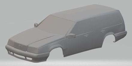 volvo 850 wagon 1992 printable body car 3d print model in automotive 3dexport slot scalextric tamiya rc miniz hobby micro 3d print model - Mito3D