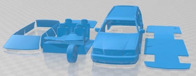 volvo 850 vagon 1992 yazdırılabilir araba otomotiv yuva ölçülü Tamiya rc miniz hobi mikro 3d print model - Mito3D