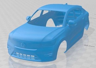 volvo c40 aufladen 2022 druckbar wagen 3d drucken modell automobil 3dexport slot scalextric tamiya rc miniz hobby mikro 3d print model - Mito3D