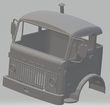 volvo f86 imprimível cabine caminhão 3d impressão modelo in automotivo 3dexport rc miniz tamiya fenda escalextrico passatempo micro 3d print model - Mito3D