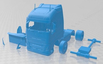 volvo fh16 2020 imprimable camion 3d impression modèle in automobile 3dexport fente scalextric tamiya rc miniz loisir micro 3d print model - Mito3D