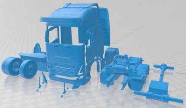 volvo fh16 2020 imprimible camión 3d impresión modelo in automotor 3dexport espacio scalextric tamiya rc miniz pasatiempo micro 3d print model - Mito3D