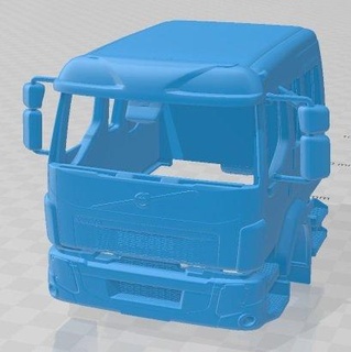 volvo fl crew cab 2013 printable body cabin truck automotive slot scalextric tamiya rc miniz hobby micro 3d print model - Mito3D