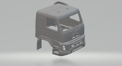 volvo fmx kabin döküm Sıcak tekerlekler tren h0 187 yuva araba slotcar rc rcmodel kamyon nakliyatçı Renault fh nh 3d print model - Mito3D