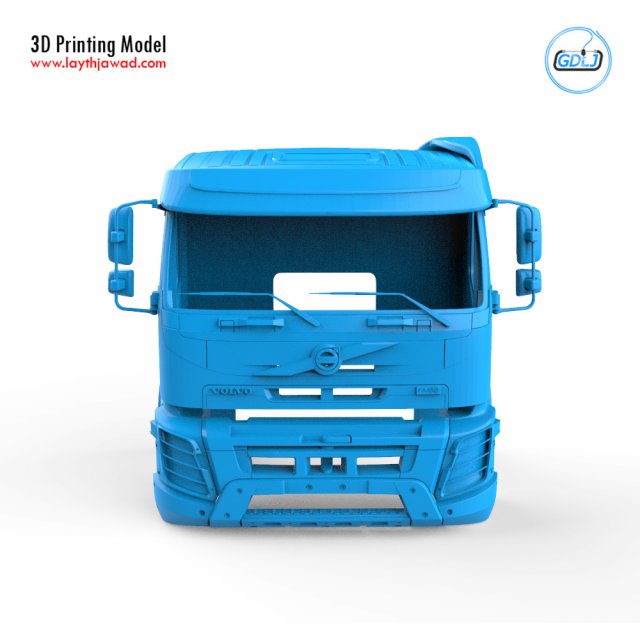 volvo fmx porteur 500 cabine 3d impression modèle in automobile 3dexport voiture camion véhicule machinerie pneu lourd charge roue géant imprimable corps tamiya 3D print model - Mito3D
