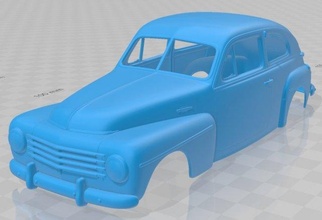 volvo pv 444 druckbar Körper Wagen Slot scalextric tamiya rc miniz Hobby Mikro 3d print model - Mito3D