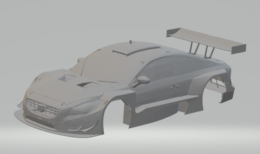 volvo s60 yarış araba 3d yazdır model in araç 3dexport döküm yuva slotcar sıcak tekerlekler scx juguetes 3d print model - Mito3D