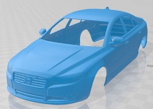 volvo s80 2011 printable body car 3d print model in automotive 3dexport slot scalextric tamiya rc miniz hobby micro 3d print model - Mito3D