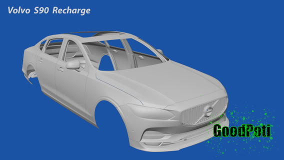volvo s90 recharge automotive 3d print game toys car c4d 3ds stl fbx obj 3d print model - Mito3D