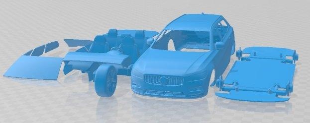 volvo v90 cruzar país 2020 imprimible coche vehiculo automotor espacio scalextric Tamiya rc miniz pasatiempo micro fundido presión 3d print model - Mito3D
