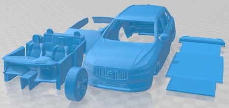 volvo xc60 2018 imprimible coche vehiculo 3d impresión modelo in automotor 3dexport espacio scalextric tamiya rc miniz pasatiempo micro 3d print model - Mito3D