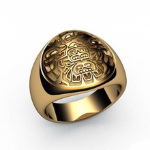 voodoo ring golden jewelry 3d print model - Mito3D