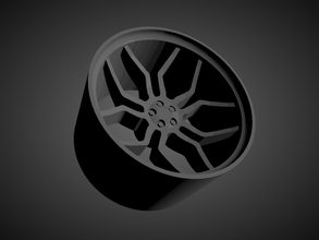 vossen hc 3 scalabile 3d stampabile cerchio tamiya pressofuso ruote fujimi miniature veicolo 1 24 25 18 32 43 3d print model - Mito3D