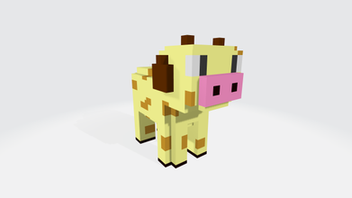 voxel mucca 3d print model - Mito3D