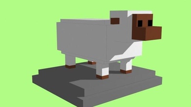 voxel oveja modelo 10 3d in 3dexport animales juego caja creatividad naturaleza juguetón animal ovejas modelos granja 3d print model - Mito3D