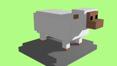 voxel oveja modelo 11 animales 3d juego caja creatividad naturaleza juguetón animal ovejas modelos granja 3d print model - Mito3D