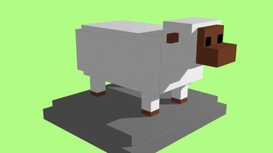 voxel sheep - model 12 animals voksel hayvanlar 3d game box creativity nature playful animal sheeps models farm 3d print model - Mito3D