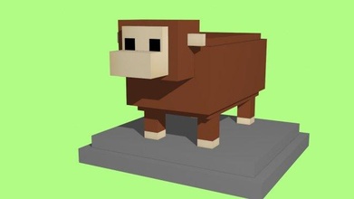 voxel oveja modelo 14 animales 3d juego caja creatividad naturaleza juguetón animal ovejas modelos granja 3d print model - Mito3D