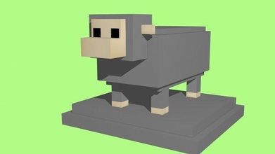 voxel oveja modelo 15 animales 3d juego caja creatividad naturaleza juguetón animal ovejas modelos granja 3d print model - Mito3D