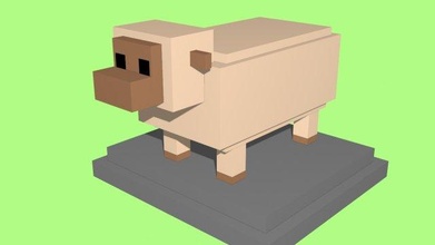 voxel ovelha modelo 8 3d in 3dexport animais jogos caixa criatividade natureza brincalhão animal ovelhas modelos fazenda 3d print model - Mito3D