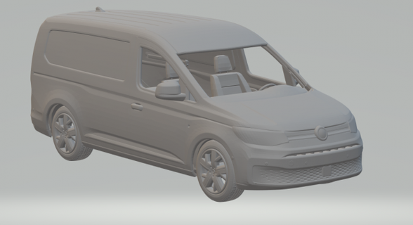 vw caddie camioneta vehículo fundido presión tragamonedas ruedas calientes miniaturas espacio impresión impreso caliente 3d print model - Mito3D