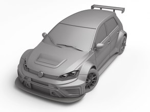 vw golf gti tcr 3d stampa modello in settore automobilistico 3dexport 3dprint scala scale24 rally wtcc sport corsa stampato veicolo rcdrift passatempo fai 3d print model - Mito3D
