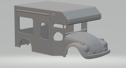 vw tekerlekli ev 3d yazdır model in araç 3dexport sıcak tekerlekler döküm scx yuva araba slotcar stl yazdırılabilir rcmodel otobüs motor vwbus 3d print model - Mito3D