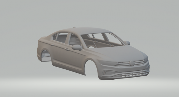 vw passat sedan vehicle diecast hotwheels slotcar hot wheels toys print race car 3d print model - Mito3D