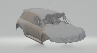 vw touareg 3d impressão modelo in veículo 3dexport rodas diecast hotwheels slotcar fenda carro quente tamya 3d print model - Mito3D