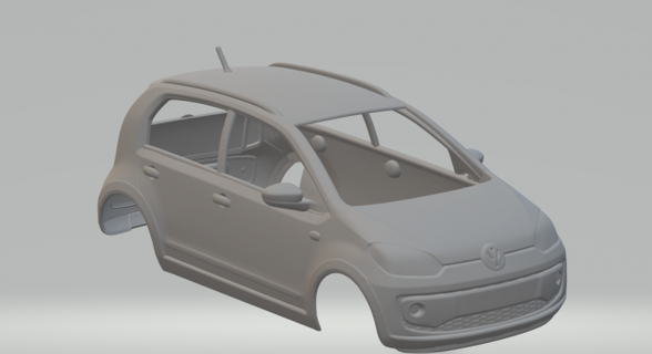 vw up 3d impressão modelo veículo diecast hotwheels fenda slotcar slot car quente brinquedos carro 3dpirnt imprimível 3d print model - Mito3D