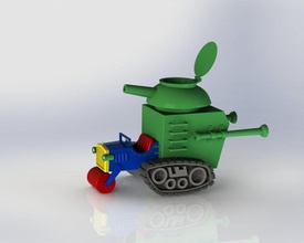 farfelu courses armée surplus spécial 3d impression modèle in jouets 3dexport 3dprint jouet dessin animé 3d print model - Mito3D