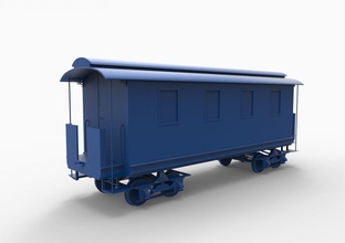 vagón mod11 3d impresión modelo in 3dexport entrenar realista berkshire calibre vapor locomotora 20th siglo limitado enrique línea corriente transatlántico ferrocarril pista diesel polar rápido pasatiempo 3d print model - Mito3D