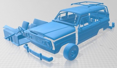 wagoneer 1978 imprimível carro 3d impressão modelo in automotivo 3dexport fenda escalextrico tamiya rc miniz passatempo micro rastejante 3d print model - Mito3D