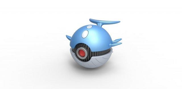 wailord orb wailordpokemon whale concept container toy print printable 3d print model - Mito3D