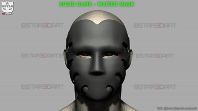 waiter no29 mask - squid game 3d print model in toys 3dexport bstar3dprint polygon accessories costume clone squidgame man halloween cosplay games 3d print model - Mito3D
