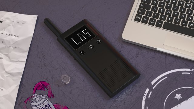 walkie talkie modelleme işleme 3d model in ses 3dexport ürün faliyet alani sahne elektronik s dahili telefon telsiz 3D print model - Mito3D