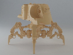 yürüme robot 3d yazdır model in robotik 3dexport fantastik oyuncaklar oyuncak karakter inşa etmek yarı droid insan mizah minyatürler baskı stl 3d print model - Mito3D