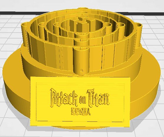 duvarlar saldırı titan hayran sanat 3d yazdır model in 3dexport 3D print model - Mito3D